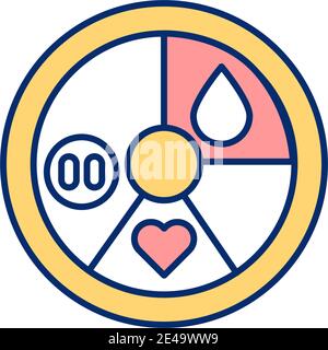 Menstrual cycle RGB color icon Stock Vector
