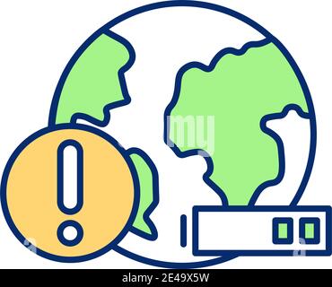 Environmental issue RGB color icon Stock Vector