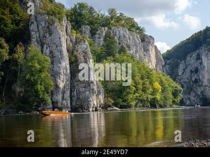 Danube breakthrough Weltenburger at Weltenburg Abbey Stock Photo