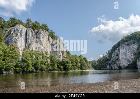 Danube breakthrough Weltenburger near Weltenburg Abbey, Stock Photo