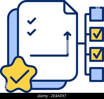 Project template RGB color icon Stock Vector