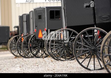 Amish lifestyle in and around Sugarcreek and Millersburg Ohio OH Stock Photo