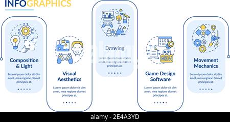 Game designer skills vector infographic template Stock Vector