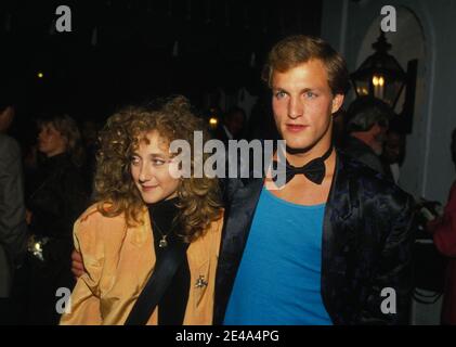 Carol Kane and Woody Harrelson attending 'Party for Cheers and Family Ties' on September 25, 1986 at Chasen's Restaurant in Beverly Hills, California. Credit: Ralph Dominguez/MediaPunch Stock Photo