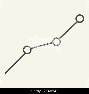 Chart thin line icon. Graph vector illustration isolated on white. Infographic outline style design, designed for web and app. Eps 10. Stock Vector