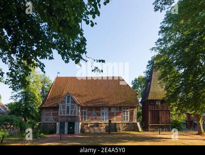 Egestorf, church St. Stephanus, Lüneburger Heide / Lüneburg Heath, Niedersachsen / Lower Saxony, Germany Stock Photo