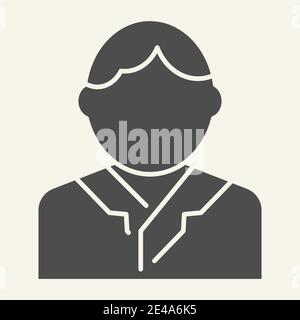 Man solid icon. Businessman vector illustration isolated on white. Human glyph style design, designed for web and app. Eps 10. Stock Vector