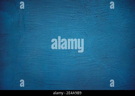 Grunge blue painted wall texture background. Stock Photo