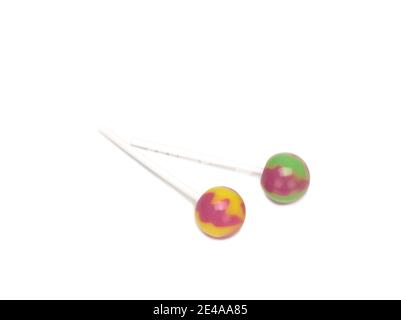 lollipop, colorful lollipops isolated on white background Stock Photo