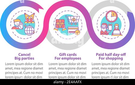 Covid-friendly office plans vector infographic template Stock Vector