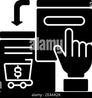 Referring sites black glyph icon Stock Vector