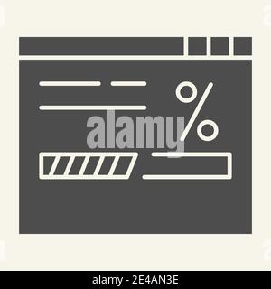 Website loading solid icon. Browser load vector illustration isolated on white. Upload glyph style design, designed for web and app. Eps 10. Stock Vector