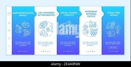 Social change catalyst onboarding vector template Stock Vector