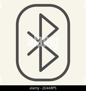 Bluetooth line icon. Connection vector illustration isolated on white. Communication outline style design, designed for web and app. Eps 10. Stock Vector