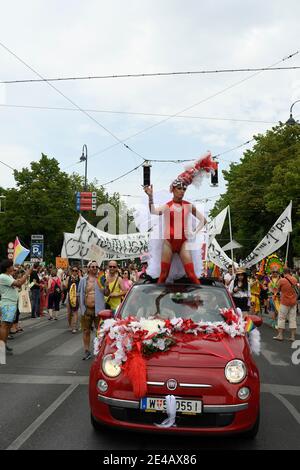 Vienna, Austria. June 15, 2019. Rainbow Parade 2019, EuroPride in Vienna. Stock Photo