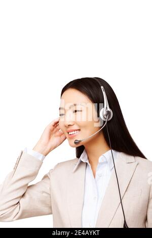 Business woman wearing a headset high quality photo Stock Photo