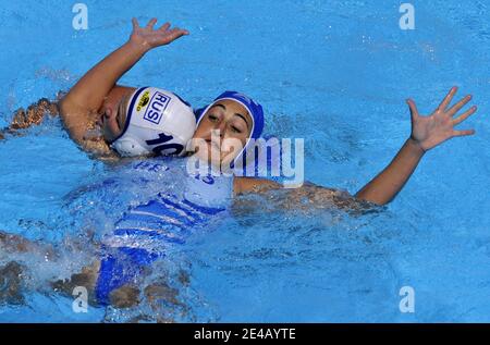 Russia's women's water polo team beats Greece for the bronze medal during the 13th 'Fina' Swimming world Championships, in Rome, Italy, on July 30, 2009. Photo By Christophe Guibbaud/Cameleon/ABACAPRESS.COM Stock Photo