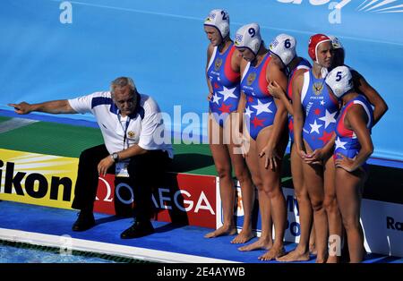 Russia's women's water polo team beats Greece for the bronze medal during the 13th 'Fina' Swimming world Championships, in Rome, Italy, on July 30, 2009. Photo By Christophe Guibbaud/Cameleon/ABACAPRESS.COM Stock Photo