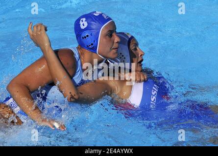 Russia's women's water polo team beats Greece for the bronze medal during the 13th 'Fina' Swimming world Championships, in Rome, Italy, on July 30, 2009. Photo By Christophe Guibbaud/Cameleon/ABACAPRESS.COM Stock Photo