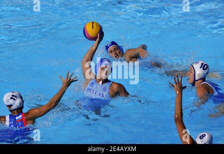 Russia's women's water polo team beats Greece for the bronze medal during the 13th 'Fina' Swimming world Championships, in Rome, Italy, on July 30, 2009. Photo By Christophe Guibbaud/Cameleon/ABACAPRESS.COM Stock Photo