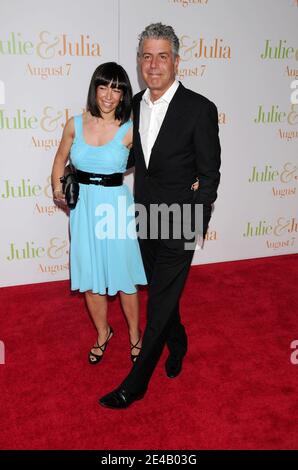 Anthony Bourdain attends the 'Julie & Julia' premiere at the Ziegfeld Theatre in New York City, USA on July 30, 2009. Photo by David Miller/ABACAPRESS.COM (Pictured: Anthony Bourdain) Stock Photo