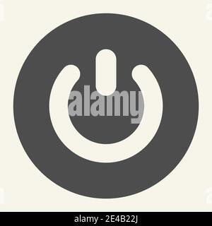 Power button solid icon. Switch vector illustration isolated on white. On off button glyph style design, designed for web and app. Eps 10. Stock Vector