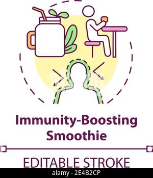 Immunity-boosting smoothie concept icon Stock Vector