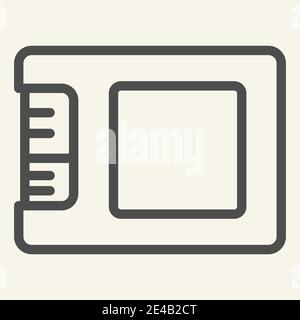 SSD drive line icon. Storage vector illustration isolated on white. Memory outline style design, designed for web and app. Eps 10. Stock Vector