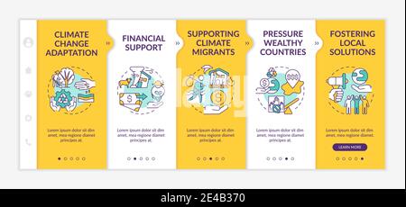 Social change catalyst adaptation onboarding vector template Stock Vector