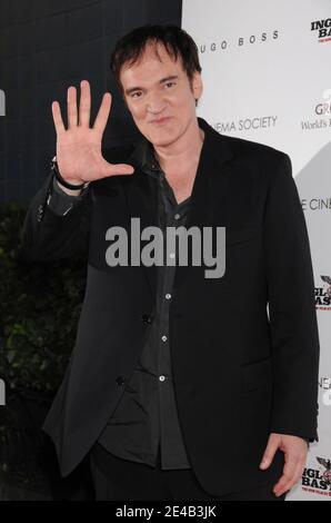 Quentin Tarantino arriving for the Cinema Society and Hugo Boss screening of 'Inglourious Basterds' at the SVA Theater in New York City, NY, USA on August 17, 2009. Photo by David Miller/ABACAPRESS.COM Stock Photo