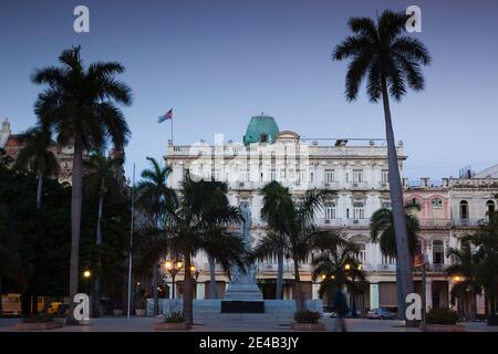 Facade of Hotel Inglaterra at Parque Central, Old Havana, Havana, Cuba Stock Photo