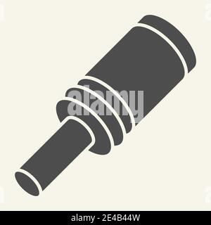 Grenade solid icon. Explode vector illustration isolated on white. Bomb glyph style design, designed for web and app. Eps 10. Stock Vector