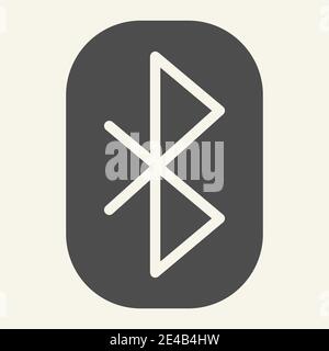 Bluetooth solid icon. Connection vector illustration isolated on white. Communication glyph style design, designed for web and app. Eps 10. Stock Vector