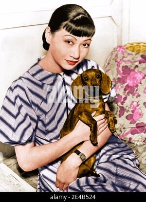 ANNA MAY WONG (1905-1961) American film, stage and radio actress about 1938 Stock Photo