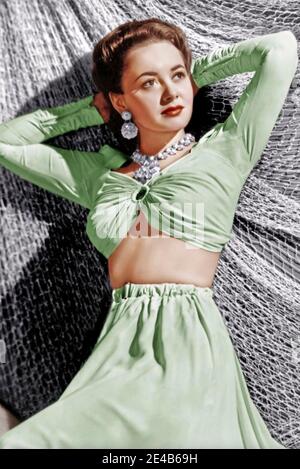 OLIVIA de HAVILLAND (1916-2020) Anglo-American film actress about 1942 Stock Photo