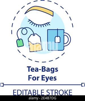 Tea-bags for eyes concept icon Stock Vector