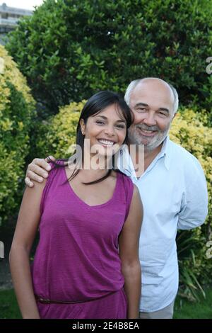 Gerard Jugnot and his wife Saida Jawad pose during the 2nd 'Angouleme Film Festival' held at Angouleme, France on August 29, 2009. Photo by Denis Guignebourg/ABACAPRESS.COM Stock Photo