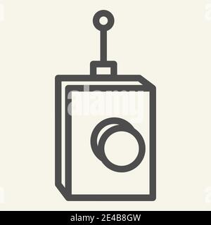 Remote controller line icon. Remote controller with antena vector illustration isolated on white. Technology outline style design, designed for web Stock Vector