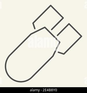 Submarine warhead icon. Outline submarine warhead vector icon color ...