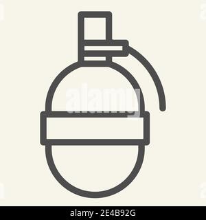 Grenade line icon. Explode vector illustration isolated on white. Bomb outline style design, designed for web and app. Eps 10. Stock Vector