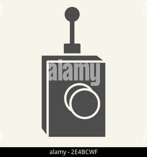 Remote controller solid icon. Remote controller with antena vector illustration isolated on white. Technology glyph style design, designed for web and Stock Vector