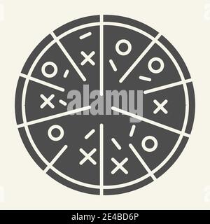 Pizza solid icon. Italian food vector illustration isolated on white. Fast food glyph style design, designed for web and app. Eps 10. Stock Vector