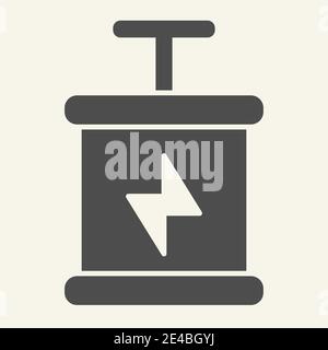 Start solid icon. Launching vector illustration isolated on white. Triggering box glyph style design, designed for web and app. Eps 10. Stock Vector
