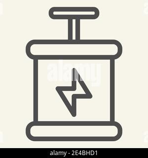 Start line icon. Launching vector illustration isolated on white. Triggering box outline style design, designed for web and app. Eps 10. Stock Vector