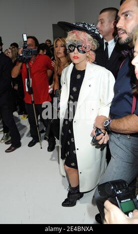 Lady Gaga attends the Marc Jacobs 2010 Spring Fashion Show