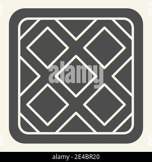 Homemade pie solid icon. Berry pie vector illustration isolated on white. Bakery glyph style design, designed for web and app. Eps 10. Stock Vector