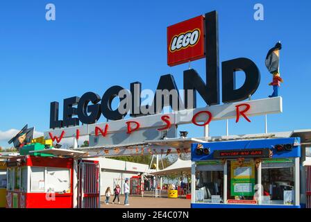 Entrance to Legoland Theme Park Windsor UK Stock Photo - Alamy