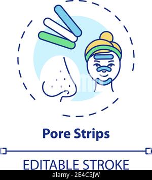 Pore strips concept icon Stock Vector