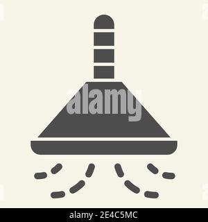 Cooker hood solid icon. Kitchen exhaust hood symbol, glyph style pictogram on beige background. Ventilation sign for mobile concept and web design Stock Vector