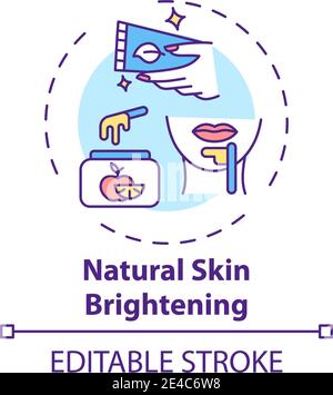 Natural skin brightening concept icon Stock Vector